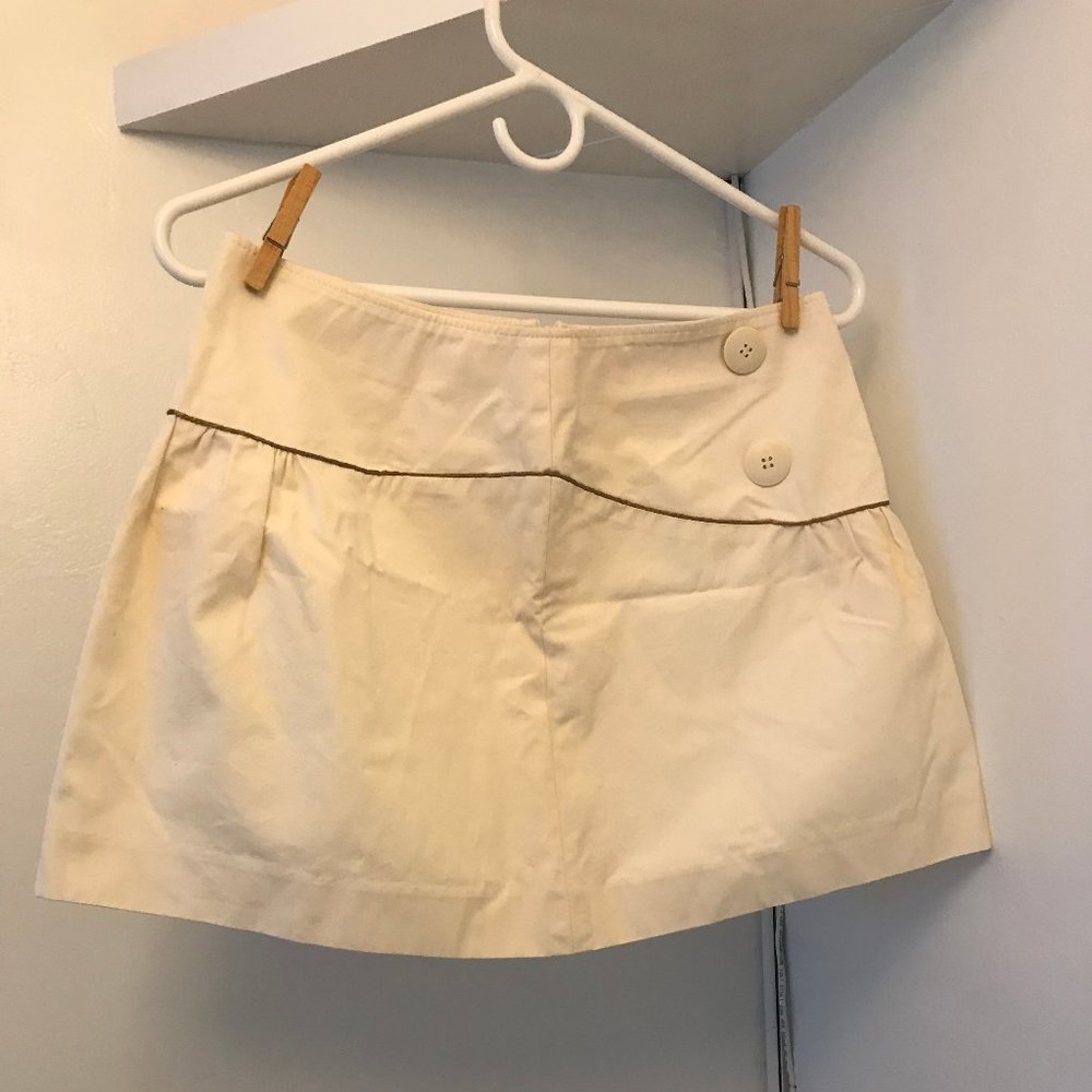 Vintage Japanese MIKS cream miniskirt size M